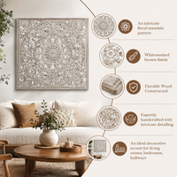 Mandala Handcarved Wall Décor - 48 x 48"
