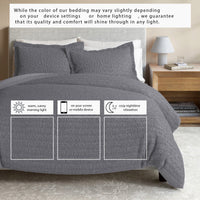Cotton Honeycomb Waffle Duvet Set
