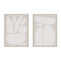Zen Botanical Rock - Framed Print Set