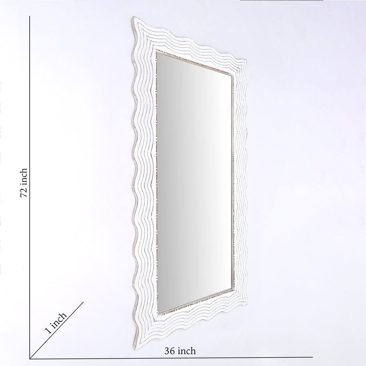 Wooden Wall Mirror - 36x72"