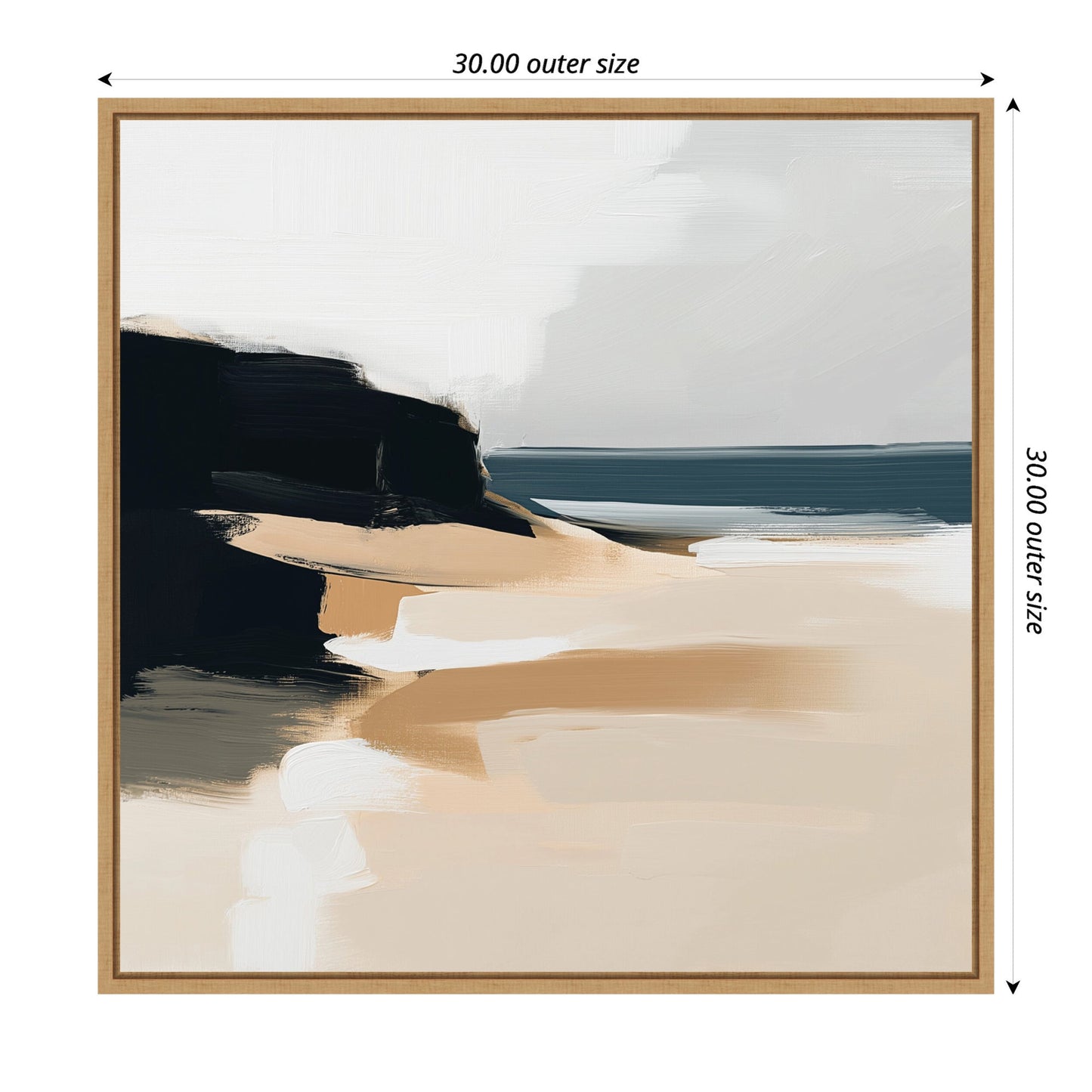 Coastal Sand Abstract - Framed Print
