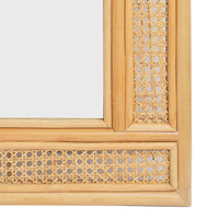 Rattan Rectangular Wall Mirror Natural - 28x19"