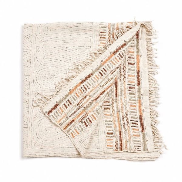 Unah Handwoven Organic Cotton Throw