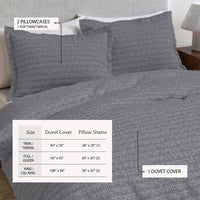 Cotton Honeycomb Waffle Duvet Set