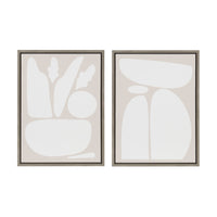 Zen Botanical Rock - Framed Print Set
