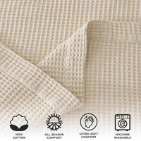 100% Cotton Waffle Weave Blanket