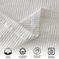 100% Cotton Waffle Weave Blanket