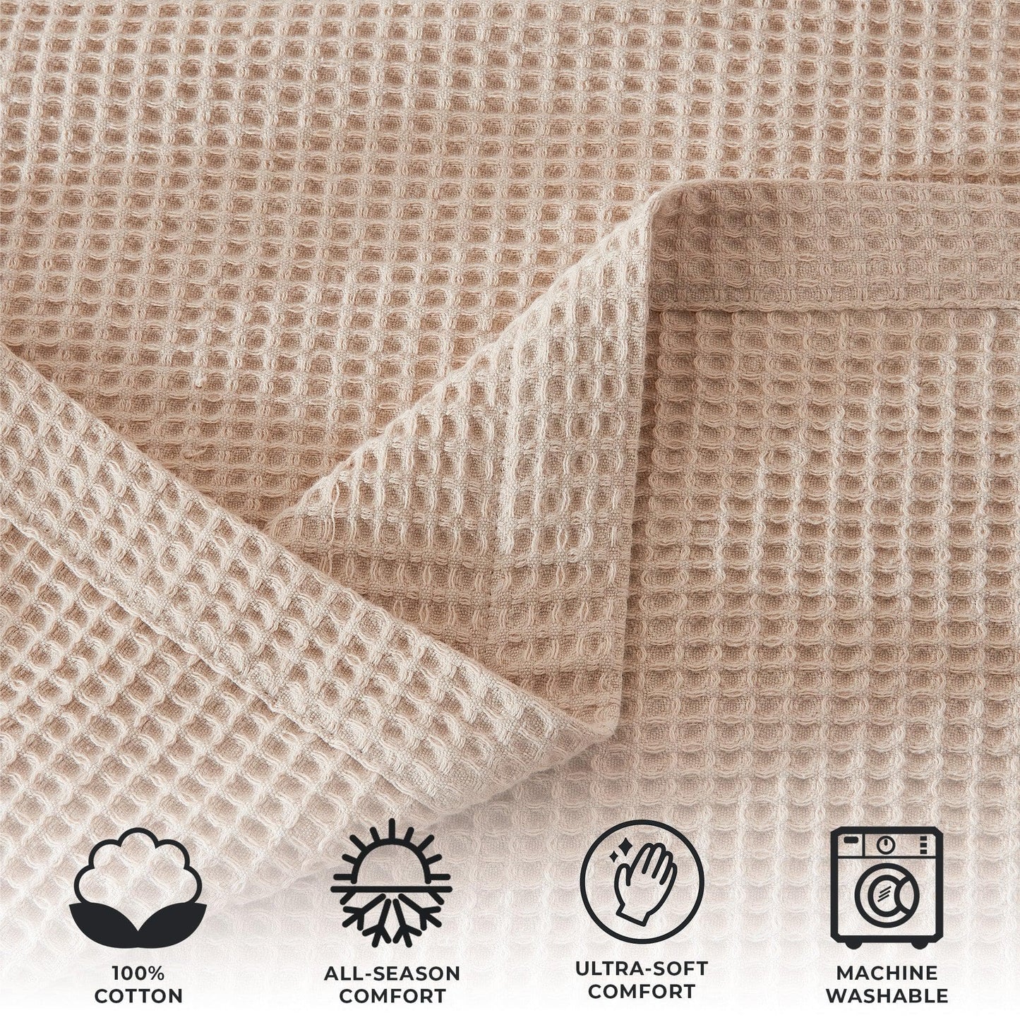 100% Cotton Waffle Weave Blanket