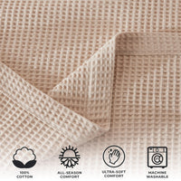 100% Cotton Waffle Weave Blanket