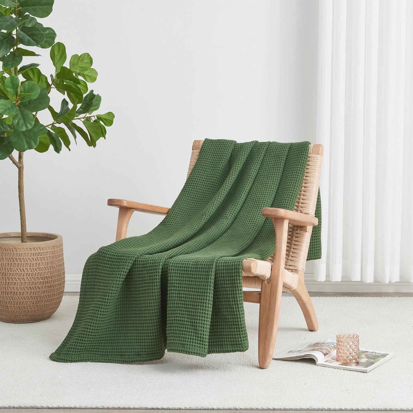 100% Cotton Waffle Weave Blanket