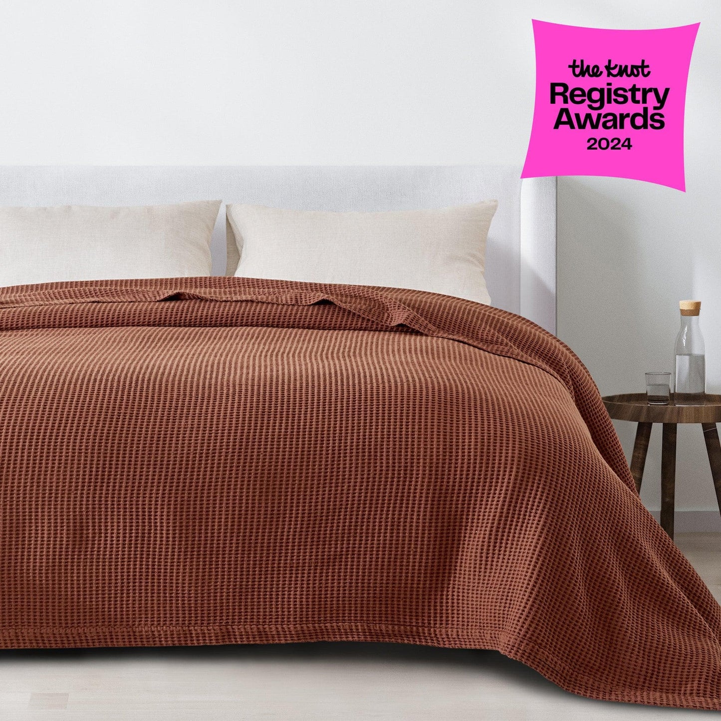 100% Cotton Waffle Weave Blanket