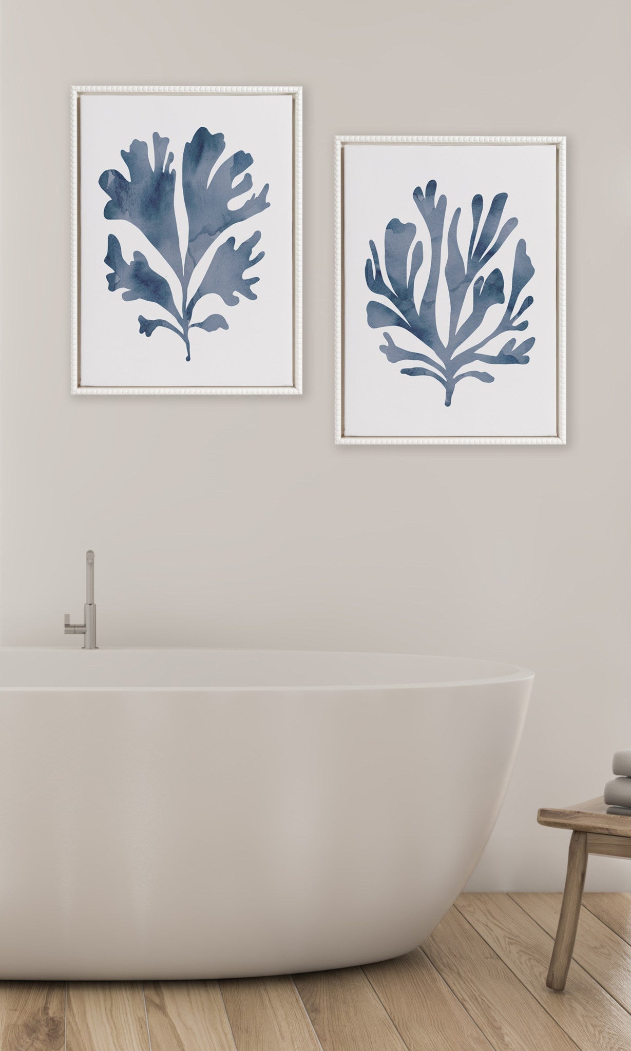 Coral Blue - Framed Print Set