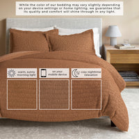 Cotton Honeycomb Waffle Duvet Set