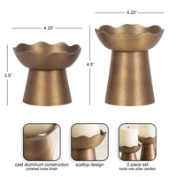 Metal Pillar Candle Holder Set