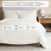 Cotton Honeycomb Waffle Duvet Set