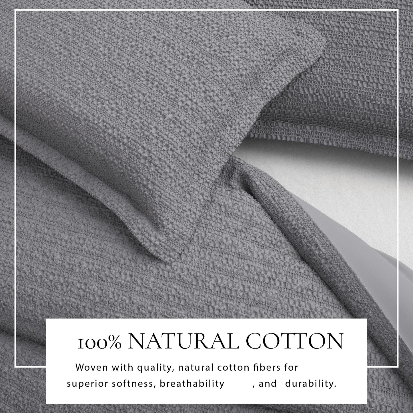 Cotton Honeycomb Waffle Duvet Set