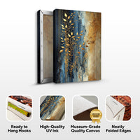Modern Gold Leaves - Canvas Print