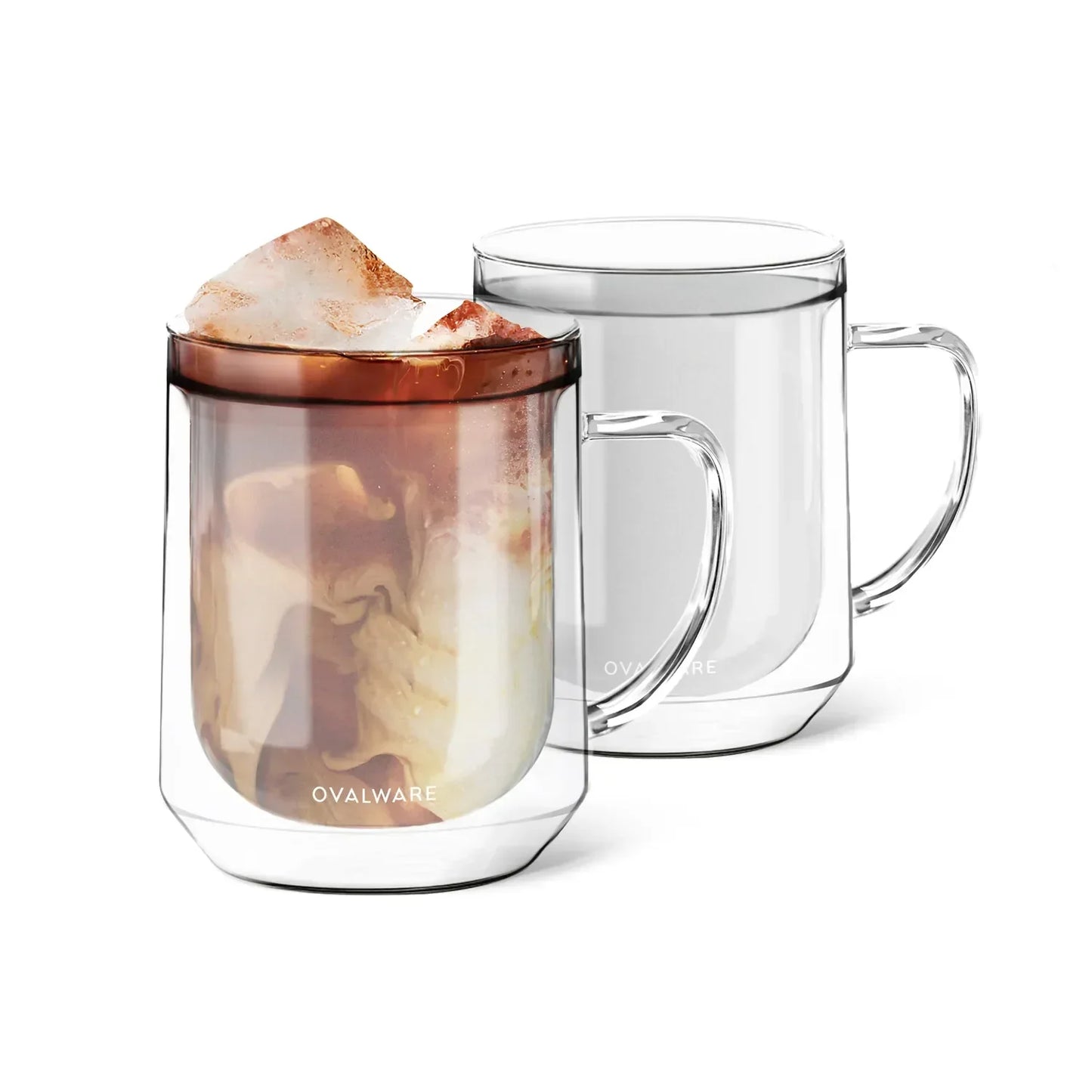 Double Wall Glass Mug - Set of 2