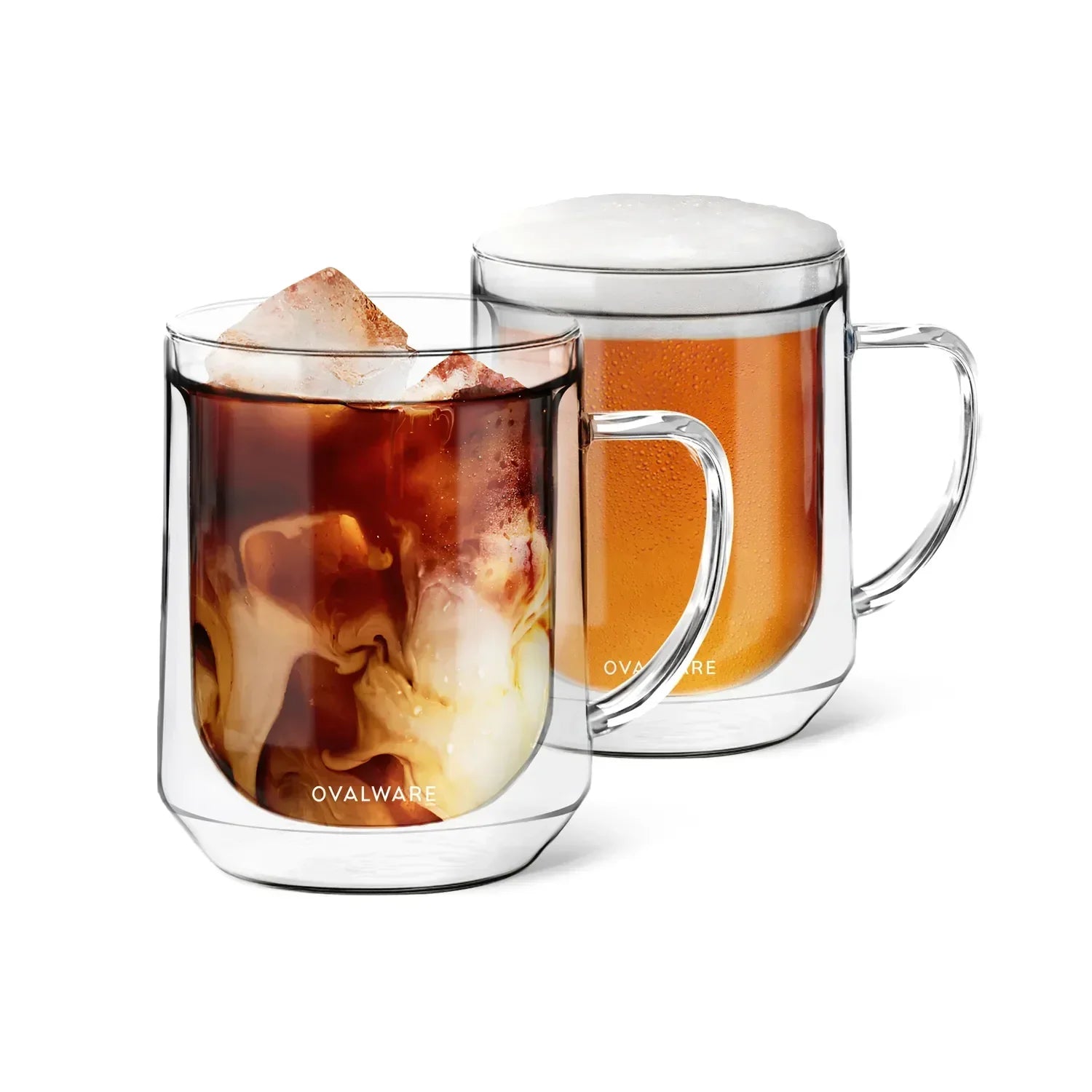 Double Wall Glass Mug - Set of 2