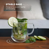 Double Wall Glass Mug - Set of 2