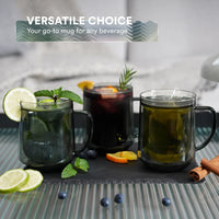 Double Wall Glass Mug - Set of 2
