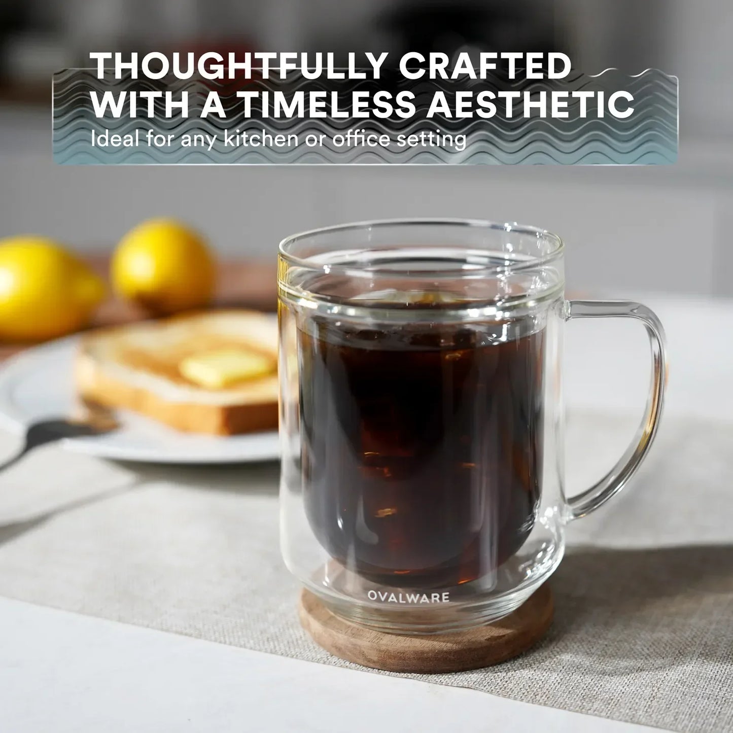 Double Wall Glass Mug - Set of 2