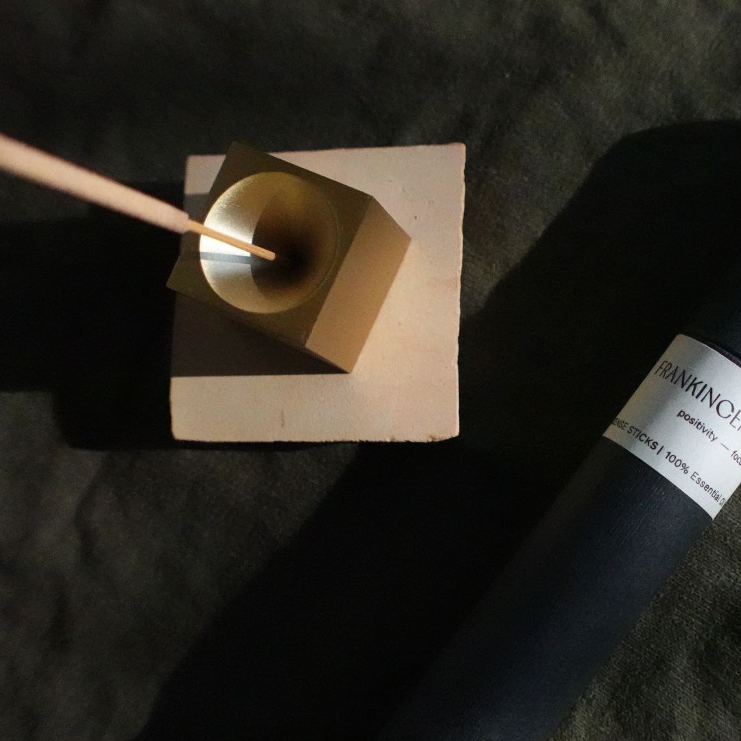 Brass Cube Incense Holder
