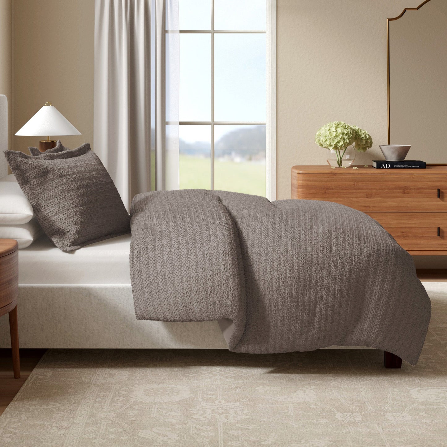 Cotton Honeycomb Waffle Duvet Set