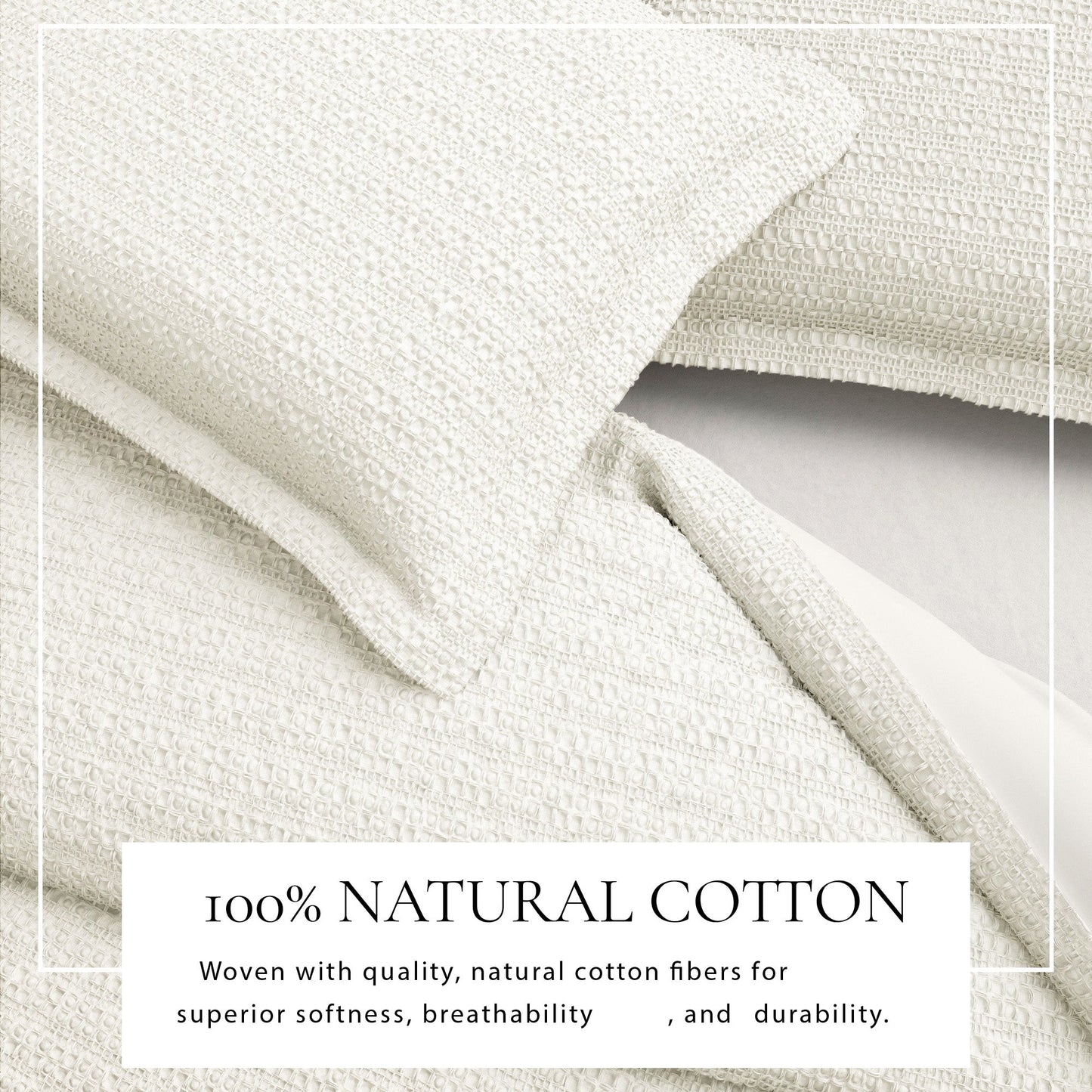 Cotton Honeycomb Waffle Duvet Set