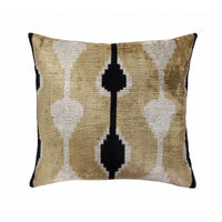 Hourglass Silk Velvet Ikat Throw Pillow Cover