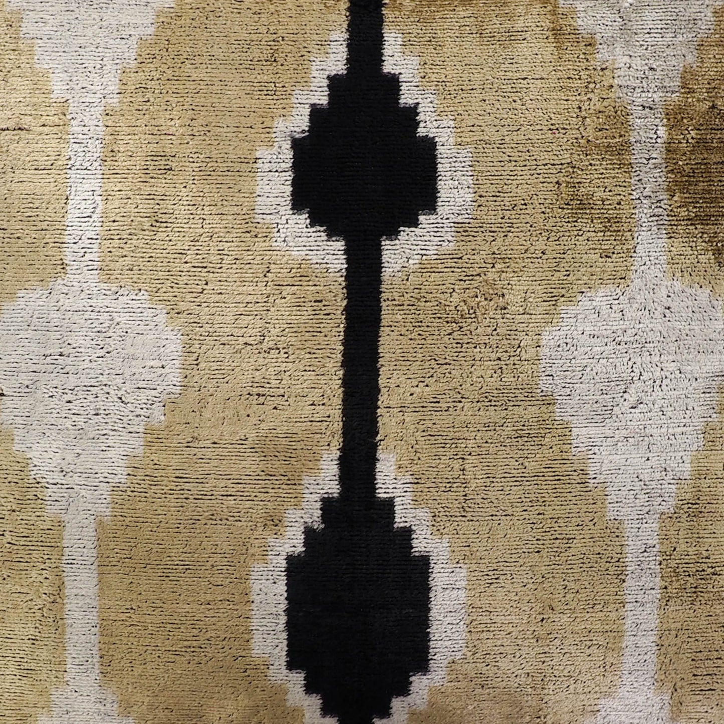 Hourglass Silk Velvet Ikat Throw Pillow Cover