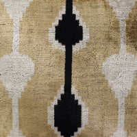 Hourglass Silk Velvet Ikat Throw Pillow Cover
