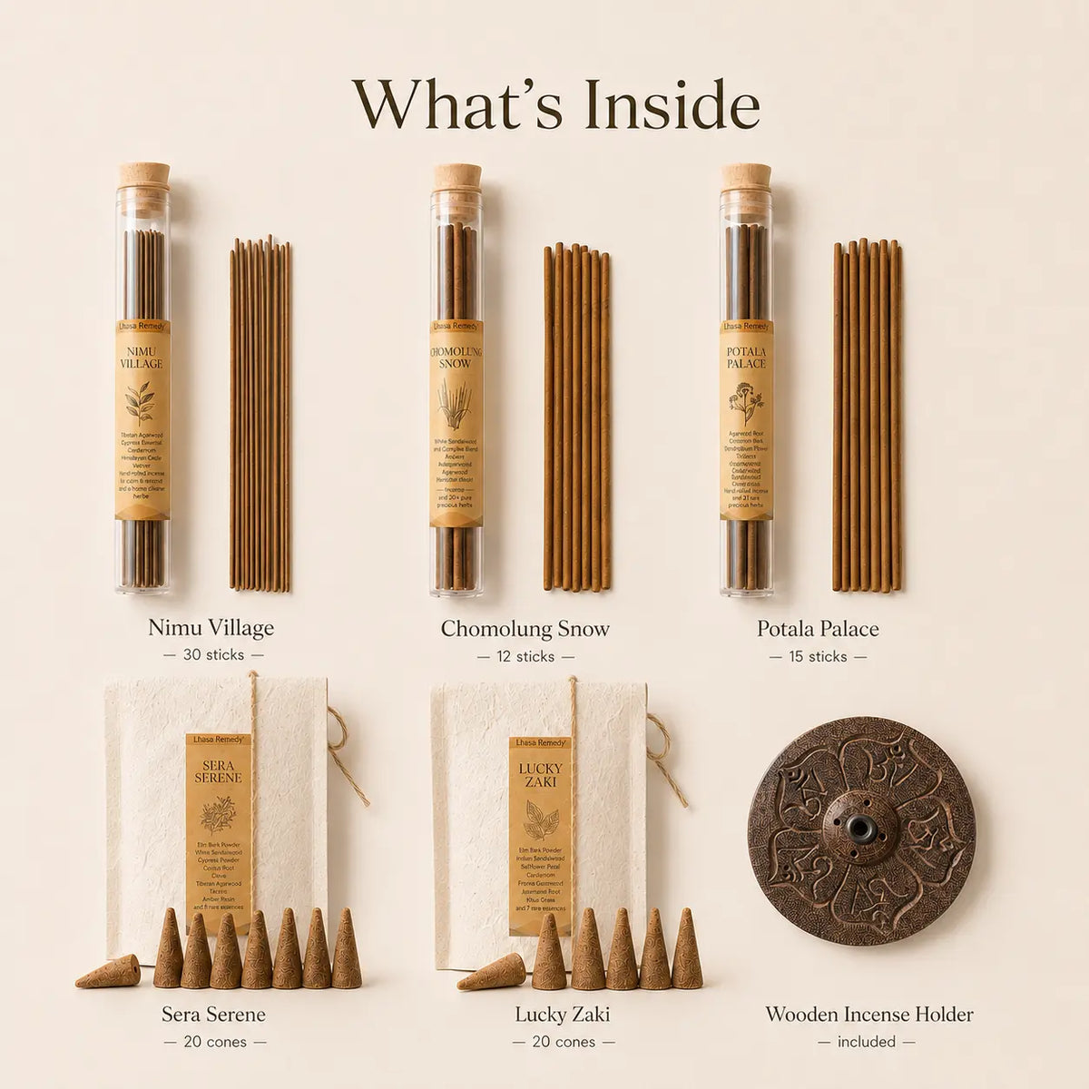 Five Blends Tibetan Incense Gift Set