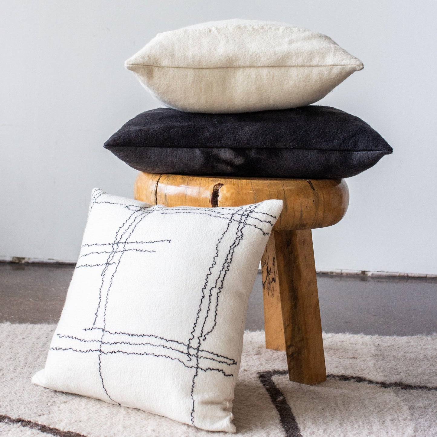 Linear Wool Cushion