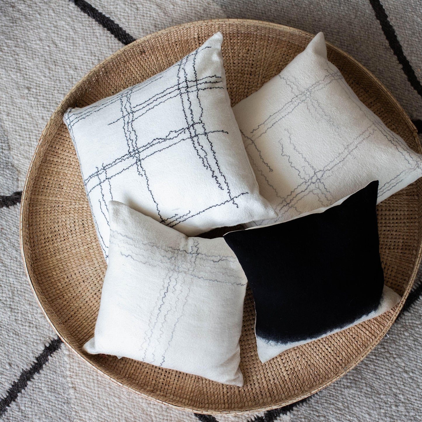 Linear Wool Cushion