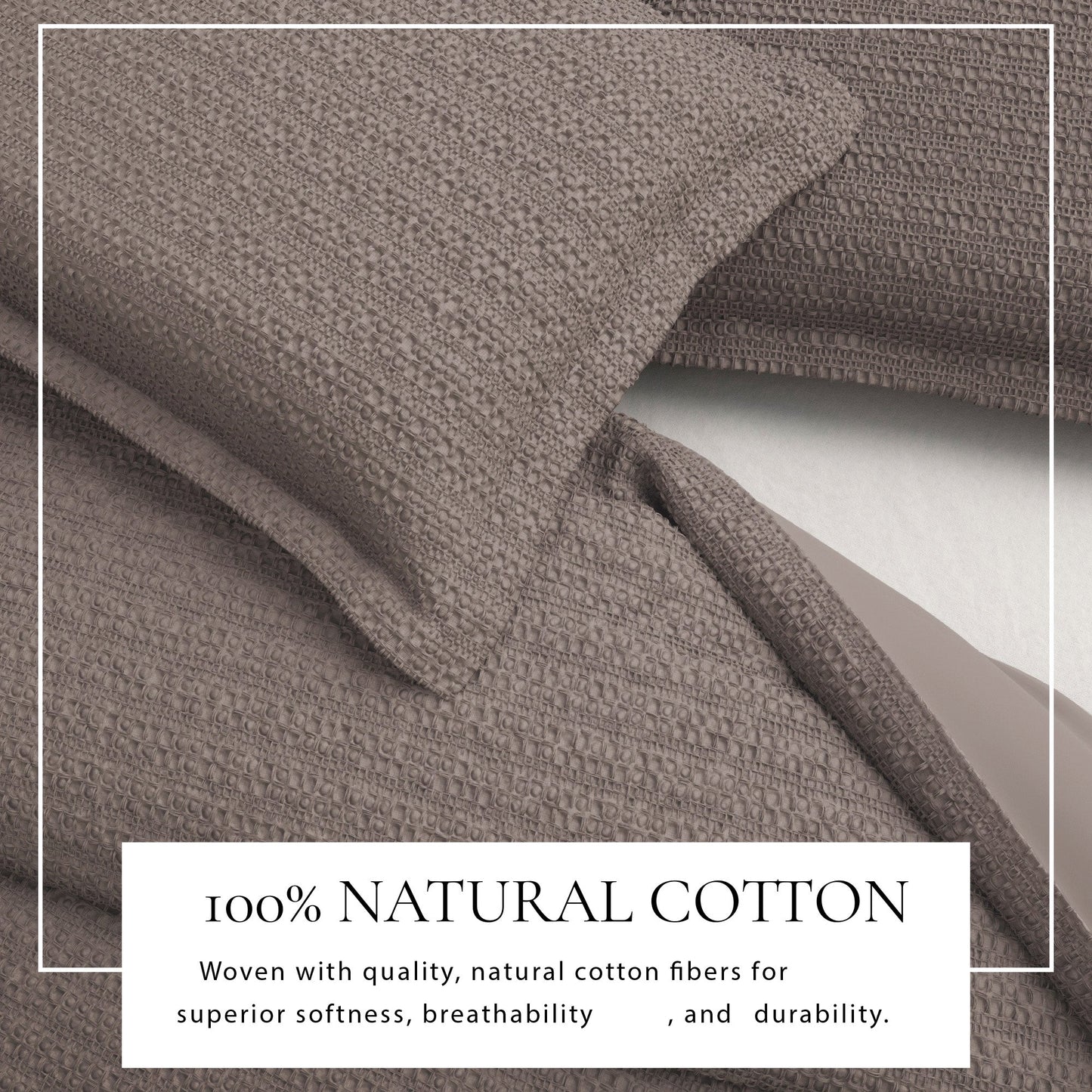 Cotton Honeycomb Waffle Duvet Set