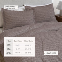 Cotton Honeycomb Waffle Duvet Set