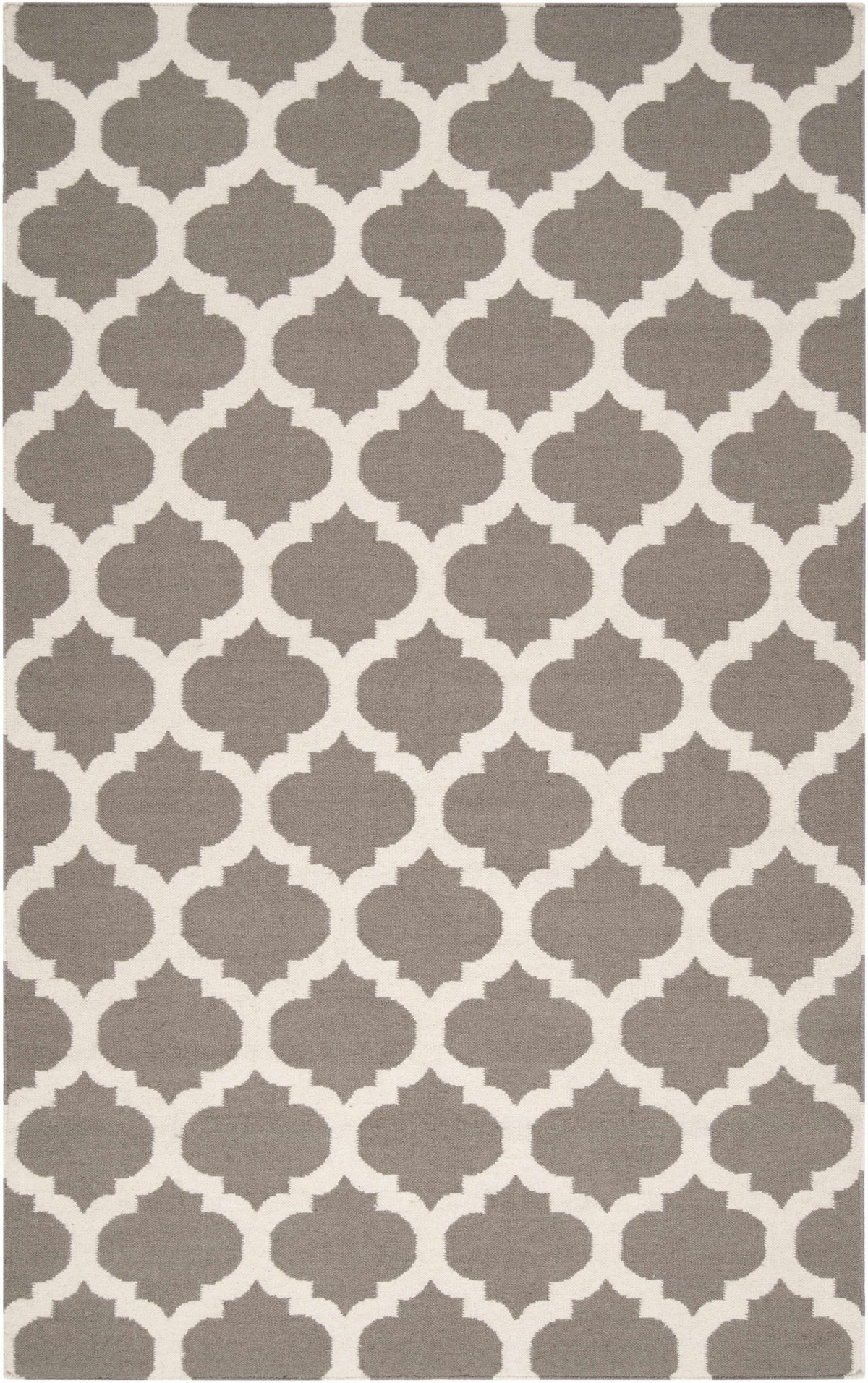 Gray and beige flatweave wool rug