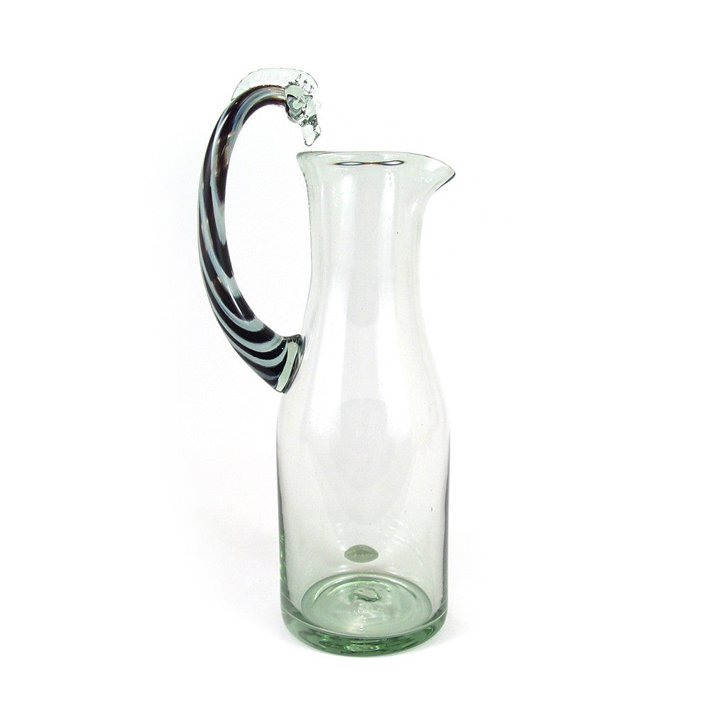 Zebra Pitcher - Recycled Glass
