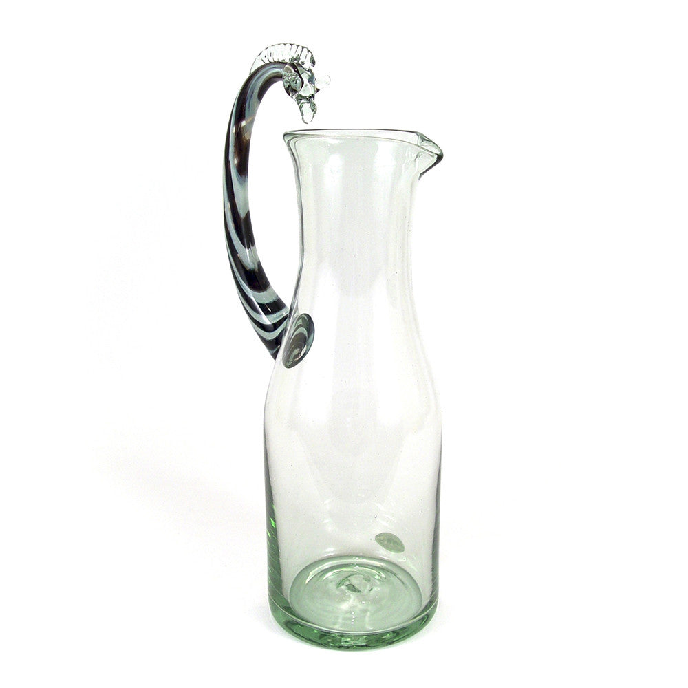 Zebra Pitcher - Recycled Glass