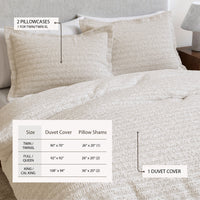 Cotton Honeycomb Waffle Duvet Set