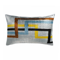 Olympia Silk Velvet Ikat Throw Pillow Cover