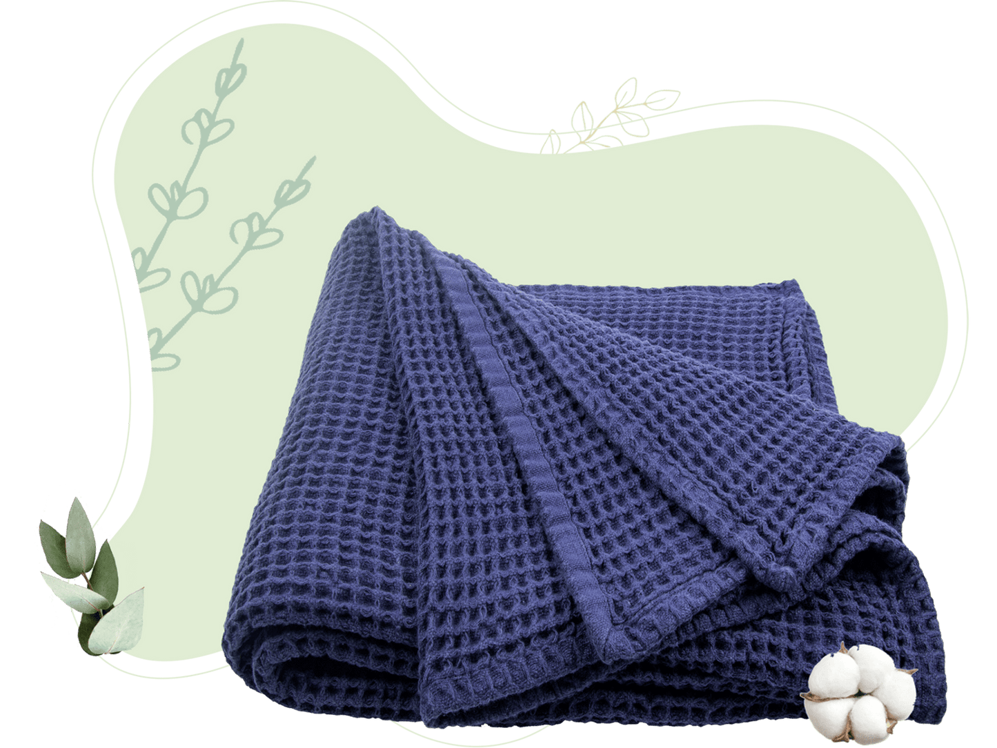 Pure Cotton Waffle Weave Throw