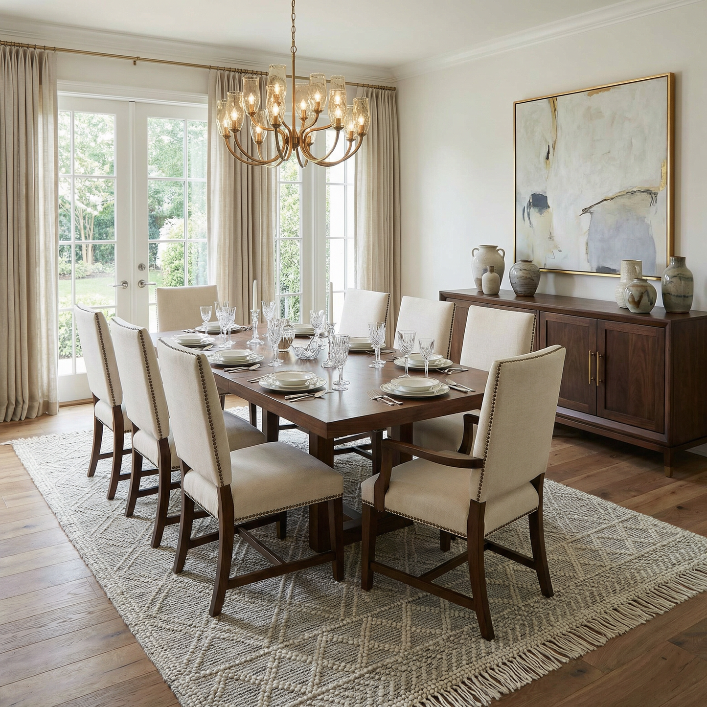 Lattice Wool Area Rug