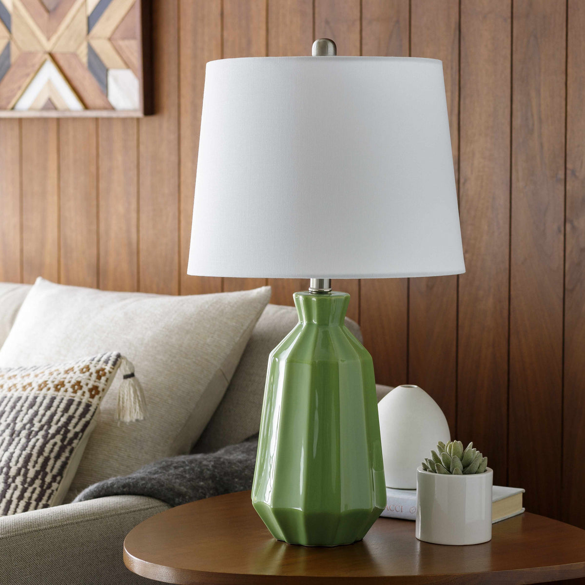Schlettau Green Ceramic Table Lamp