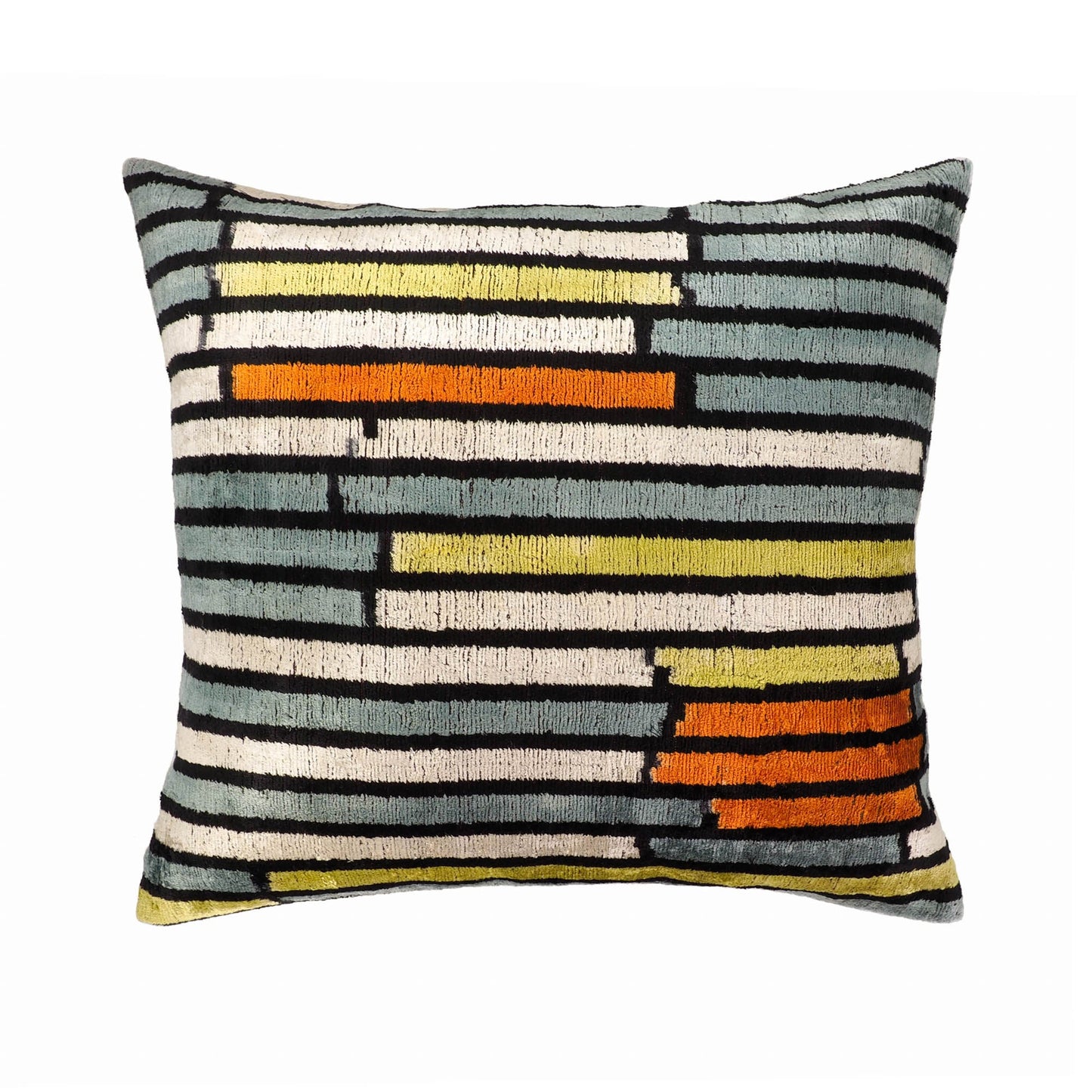 Linear Silk Velvet Cushion Cover