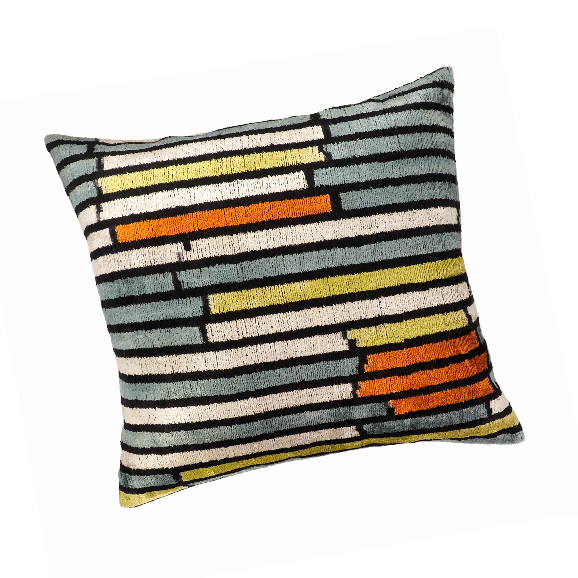 Linear Silk Velvet Cushion Cover