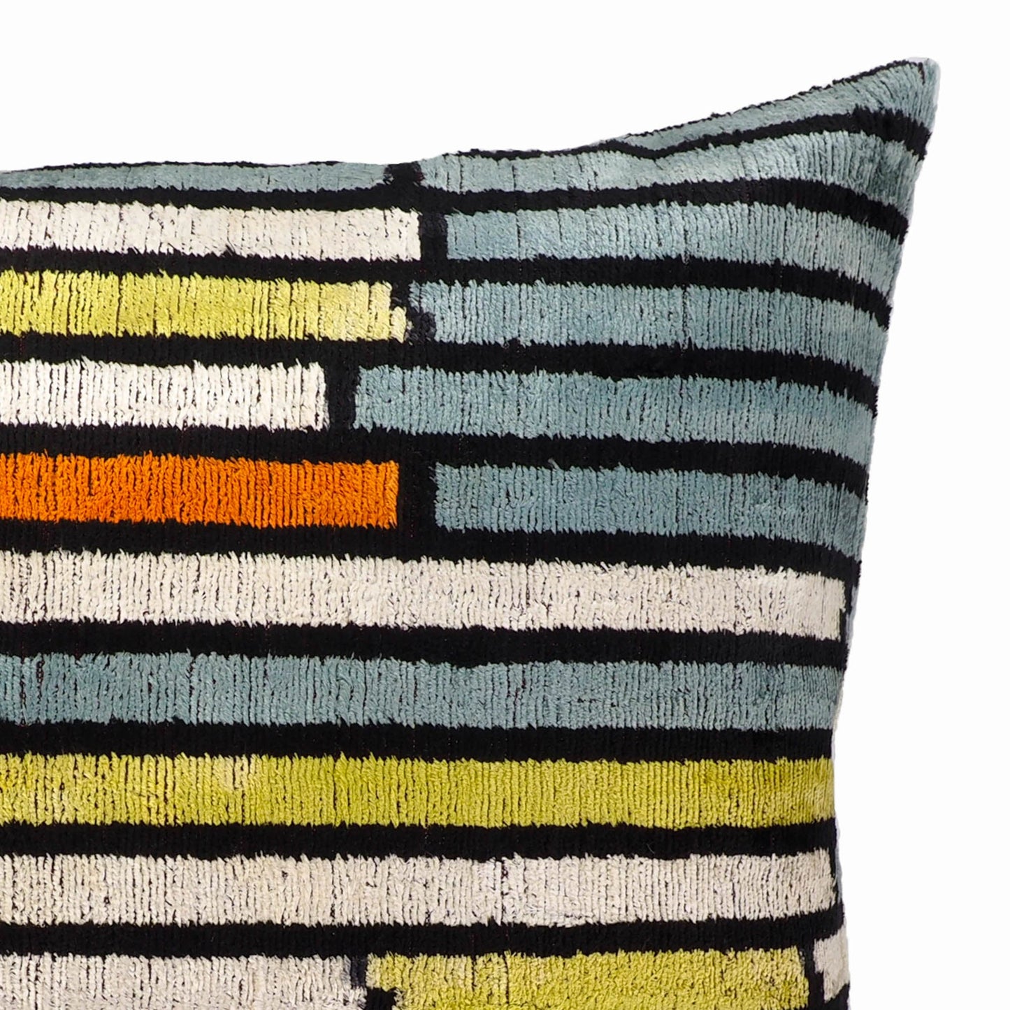 Linear Silk Velvet Cushion Cover