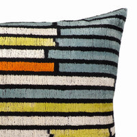 Linear Silk Velvet Cushion Cover