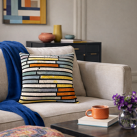 Linear Silk Velvet Cushion Cover